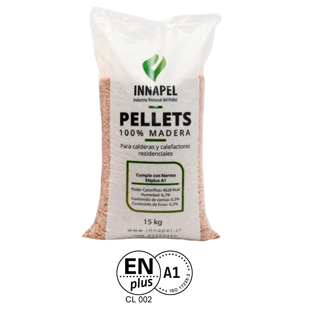 144 BOLSAS DE PELLETS - 15KG (Bíobio) Envío normal - Industria Nacional del  Pellet